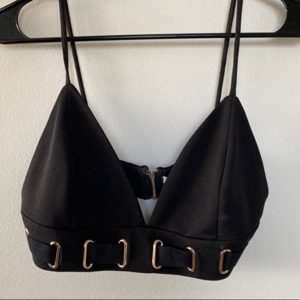 Black and gold bralette